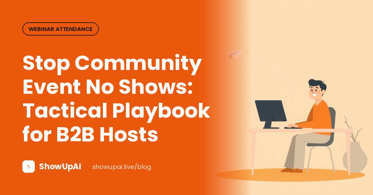 Stop Community Event No Shows: Tactical Playbook for B2B Hosts