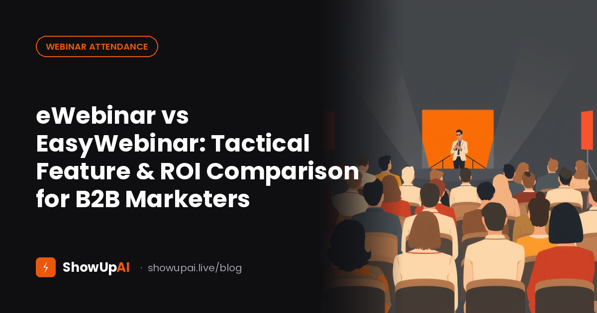 eWebinar vs EasyWebinar: Tactical Feature & ROI Comparison for B2B Marketers