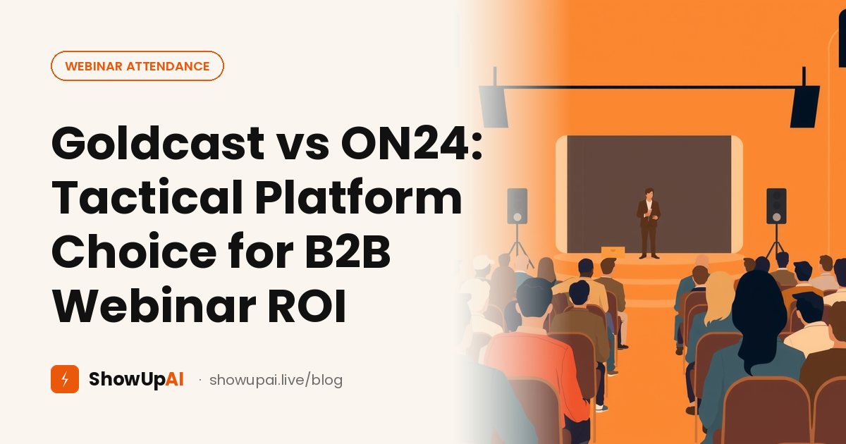 Goldcast vs ON24: Tactical Platform Choice for B2B Webinar ROI