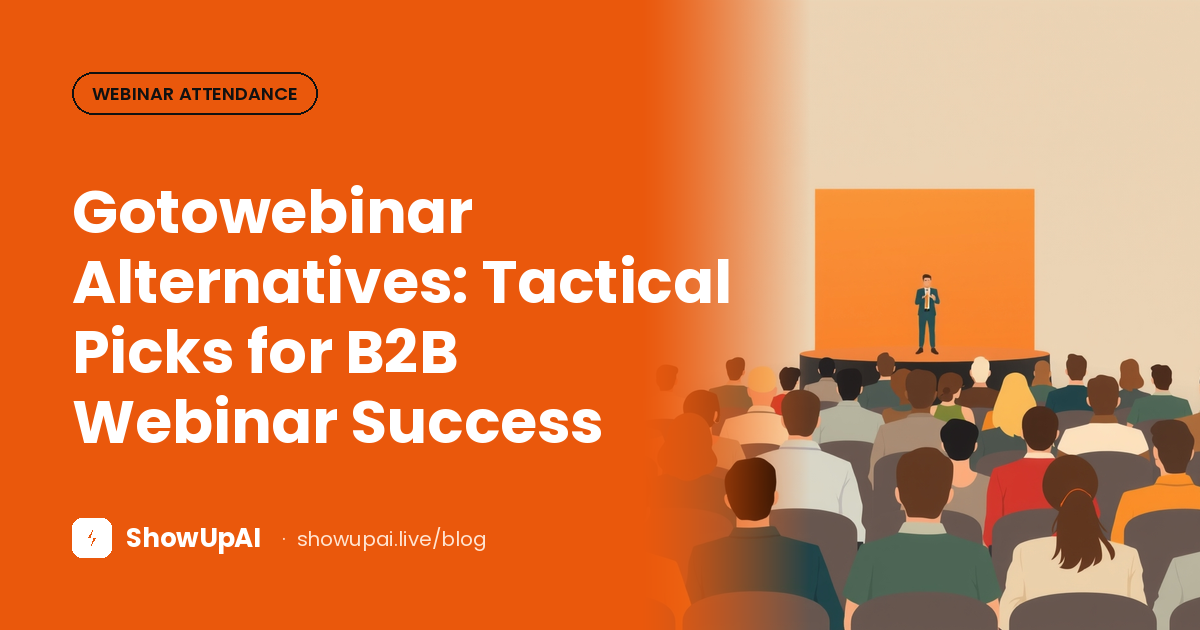 Gotowebinar Alternatives: Tactical Picks for B2B Webinar Success