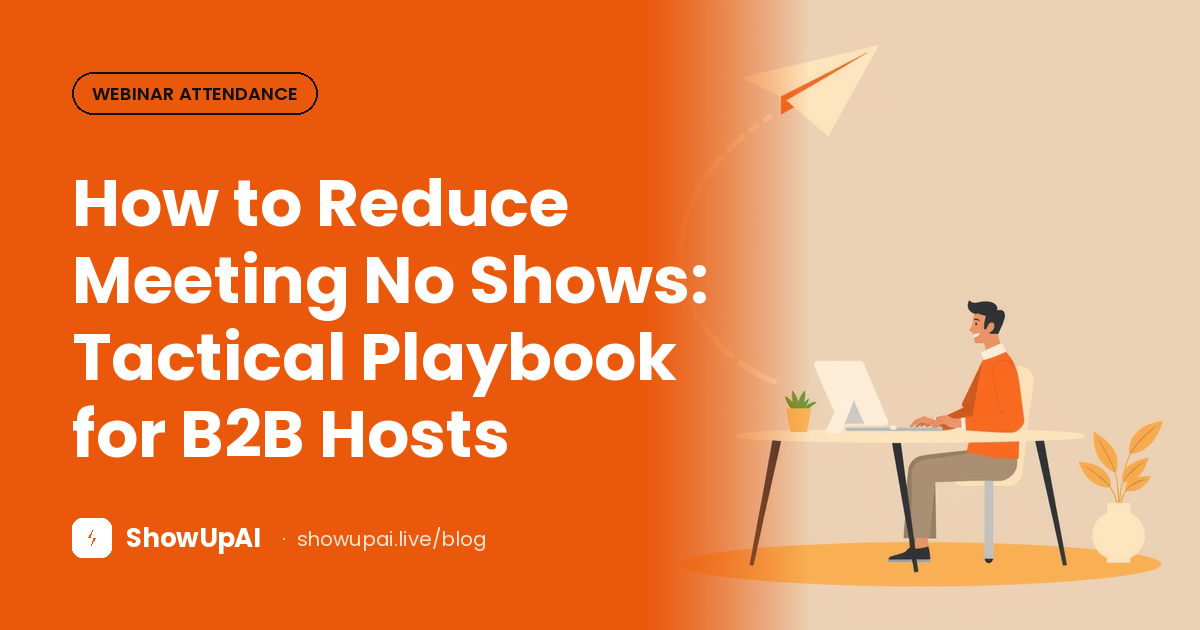 How to Reduce Meeting No Shows: Tactical Playbook for B2B Hosts