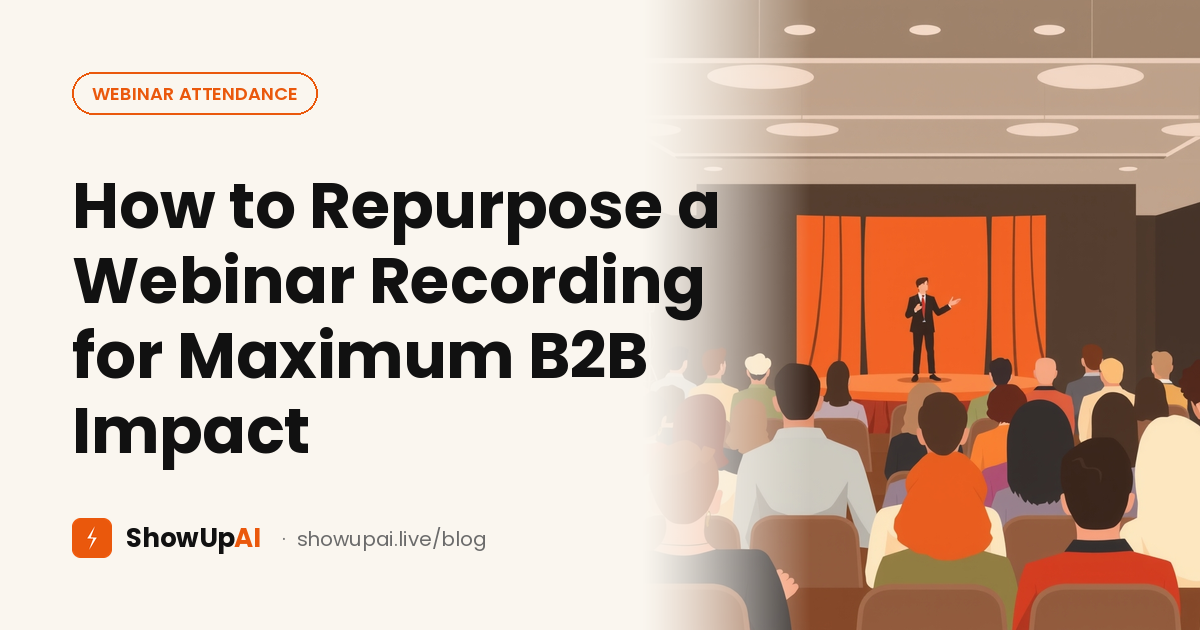 How to Repurpose a Webinar Recording for Maximum B2B Impact
