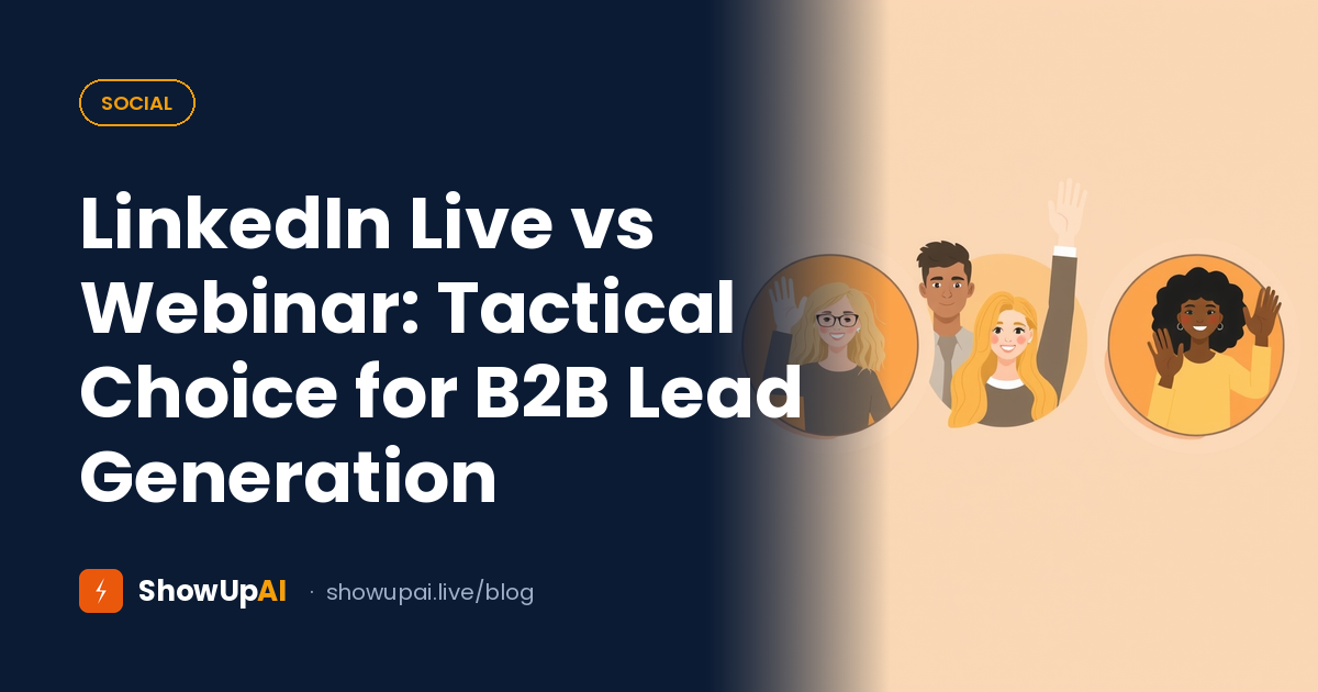 LinkedIn Live vs Webinar: Tactical Choice for B2B Lead Generation