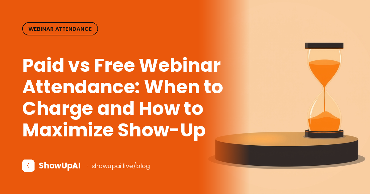 Paid vs Free Webinar Attendance: When to Charge and How to Maximize Show-Up