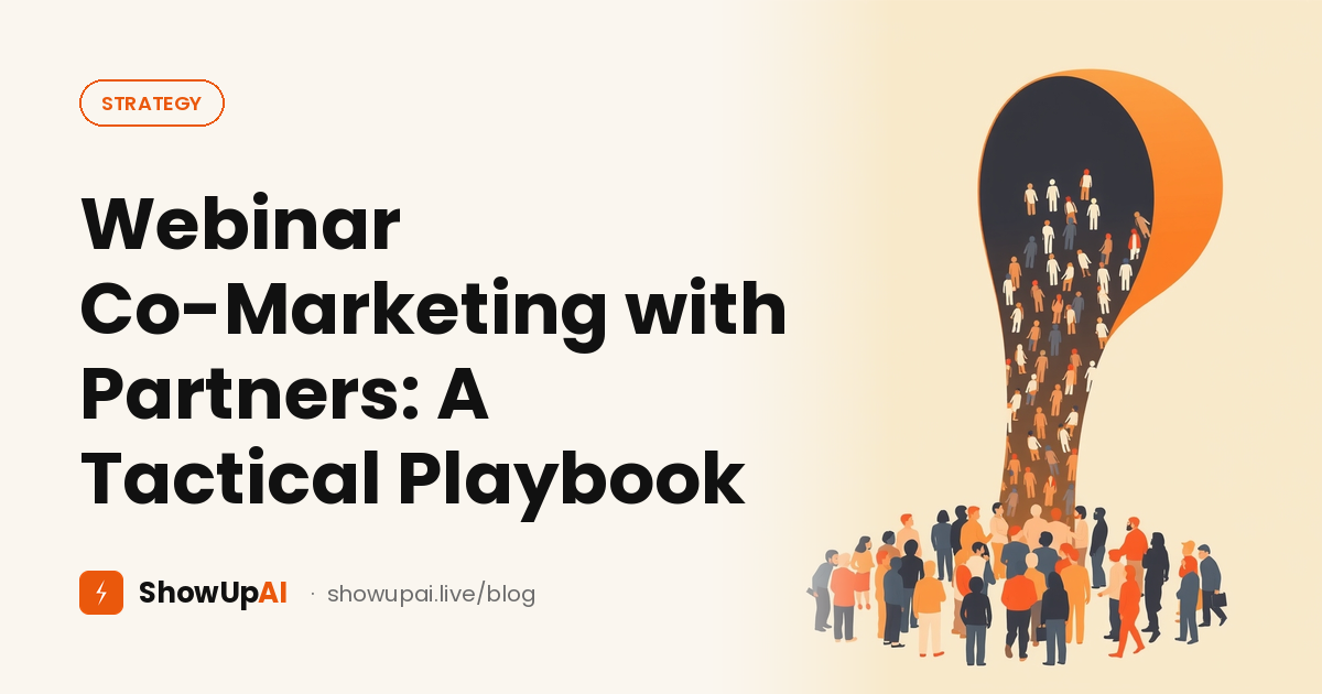 Webinar Co-Marketing with Partners: A Tactical Playbook