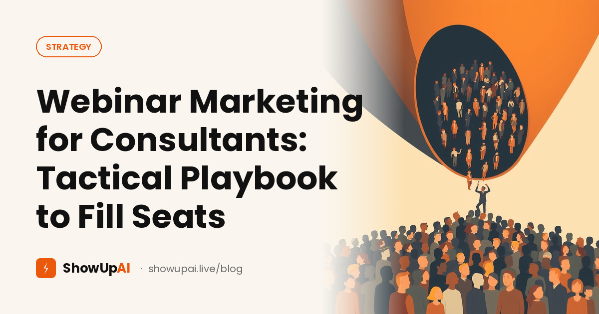 Webinar Marketing for Consultants: Tactical Playbook to Fill Seats