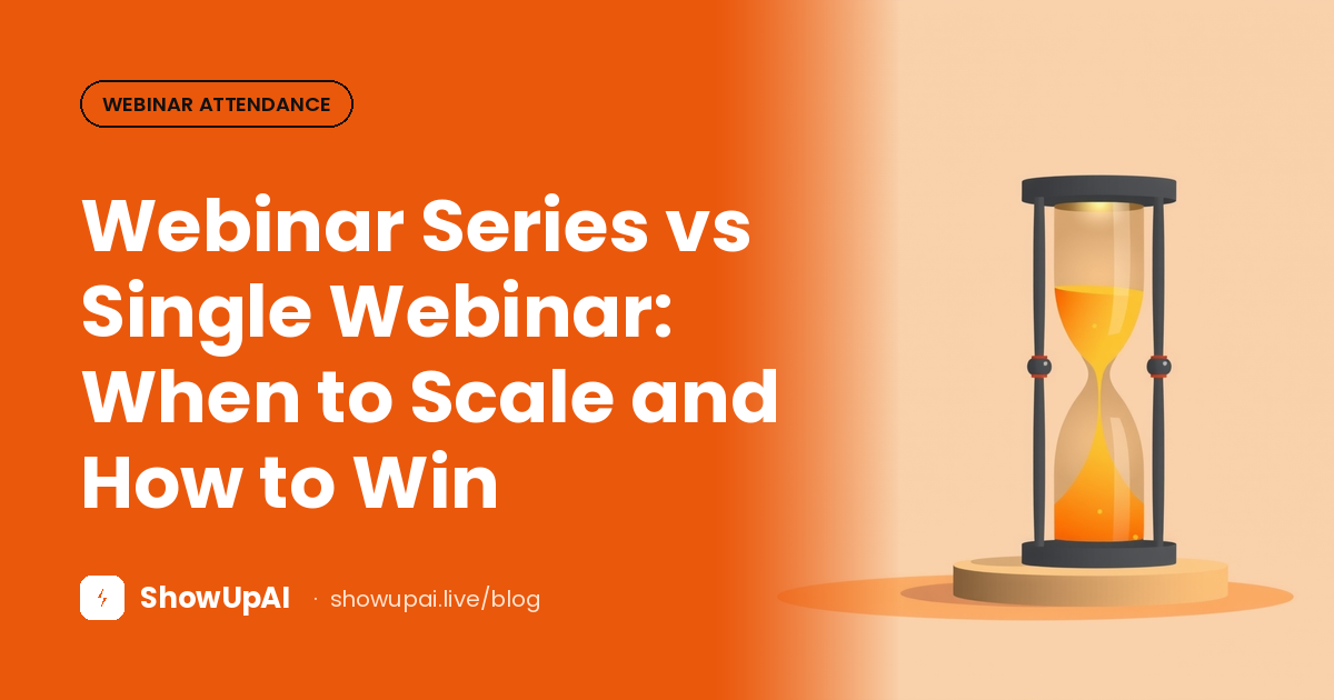 Webinar Series vs Single Webinar: When to Scale and How to Win