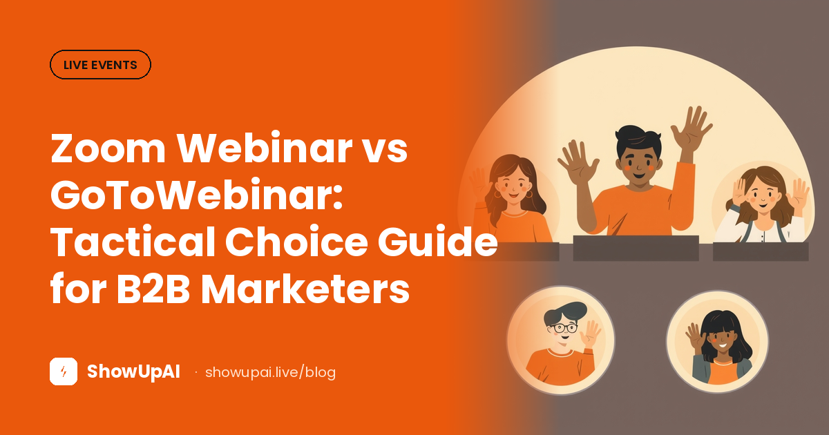 Zoom Webinar vs GoToWebinar: Tactical Choice Guide for B2B Marketers